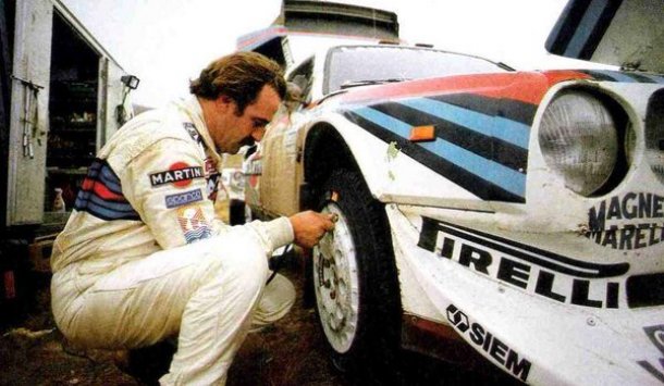 Recalde y su Lancia Delta S4.