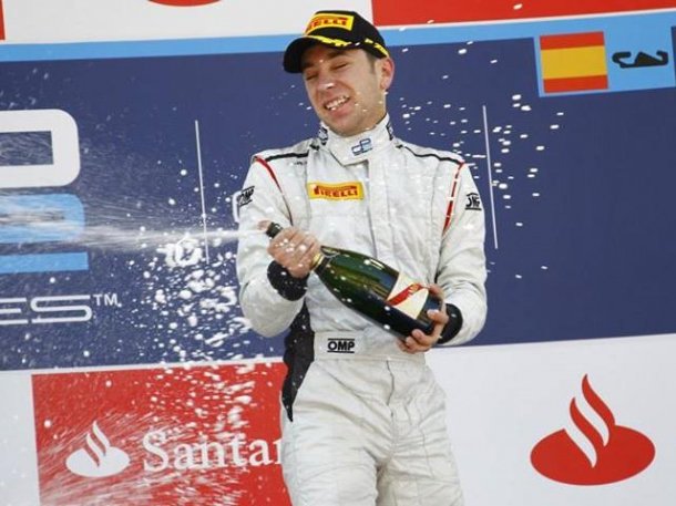 Robin Frijns festeja en Barcelona el primer triunfo del equipo.