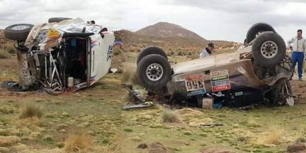 Asi quedo la camioneta del argentino