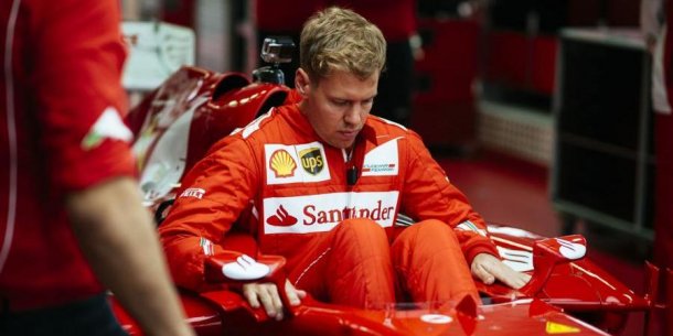 Vettel, piloto Ferrari. 